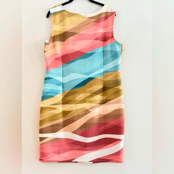 VENUS  Chic Multicolor Abstract Mini Dress Size XL - Picture 2 of 8